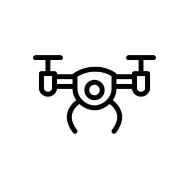 helikopter vektörü ince çizgi simgesi