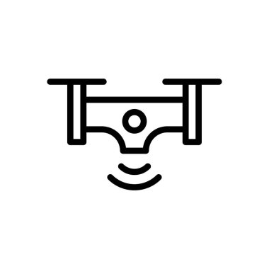 kamera vektörü ince çizgi simgesi