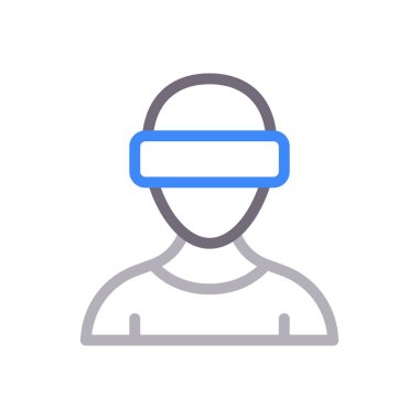 gerçeklik vektörü renk çizgisi simgesi