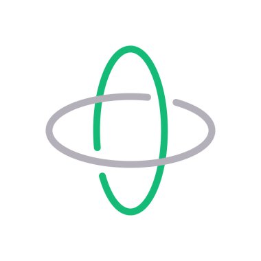 derece vektör renk çizgisi simgesi