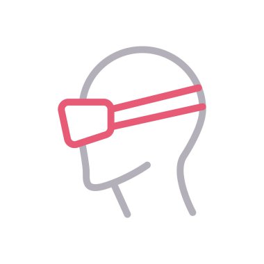 gözlük vektör renk çizgisi simgesi