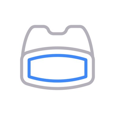 gözlük vektör renk çizgisi simgesini gizler