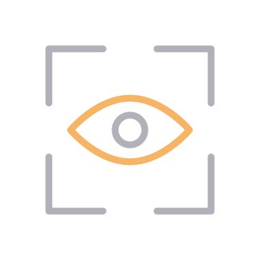 odak vektör renk çizgisi simgesi