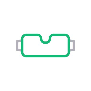 gözlük vektör renk çizgisi simgesi