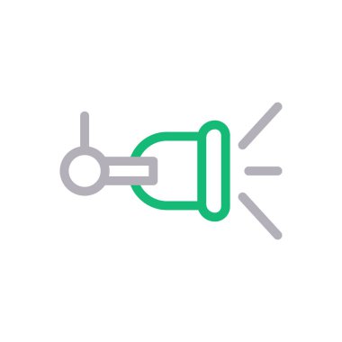 meşale vektör renk çizgisi simgesi