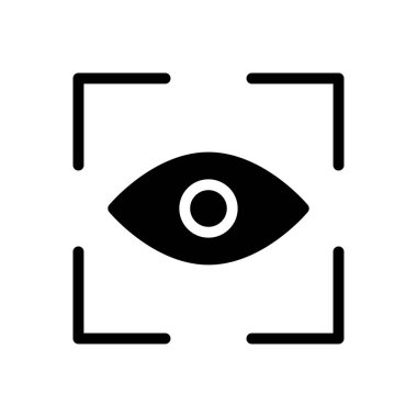 Odaklanma vektörü düz simgesi