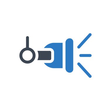 Meşale vektör renk simgesi