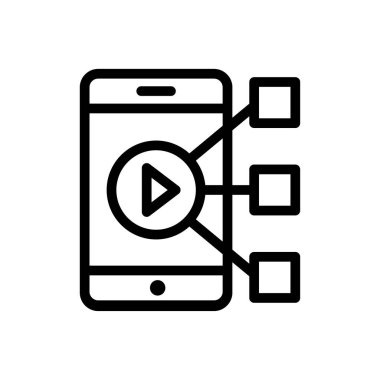 vektör ince çizgi simgesini çal