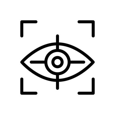 hedef vektör ince çizgi simgesi