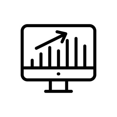 grafik vektörü ince çizgi simgesi