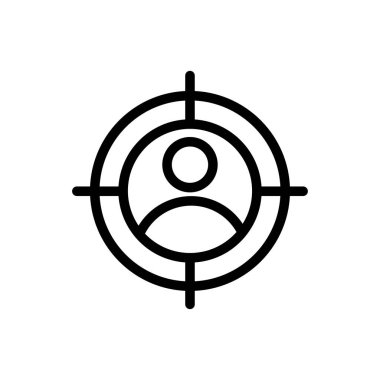 odaklanmak vektör ince çizgi simgesi