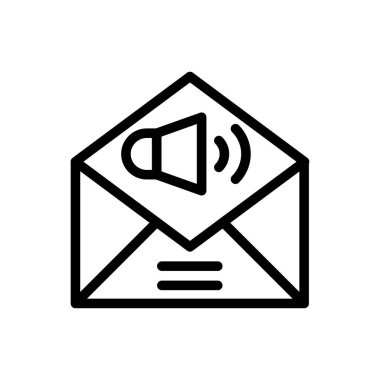 pazarlama vektörü ince çizgi simgesi