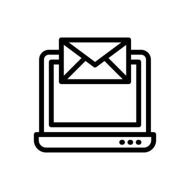 mesaj vektörü ince çizgi simgesi