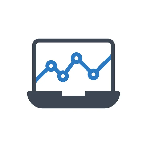 Gráfico Vector Glifo Icono Color — Archivo Imágenes Vectoriales