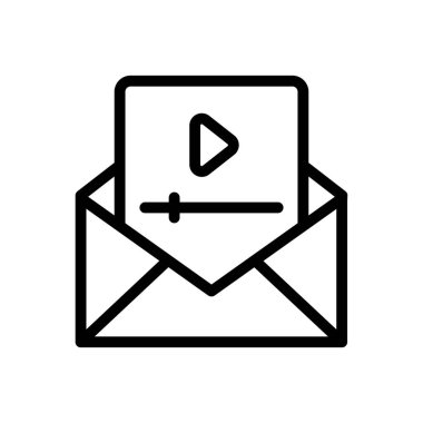 ad vektörü ince çizgi simgesi