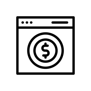 çevrimiçi vektör ince çizgi simgesi