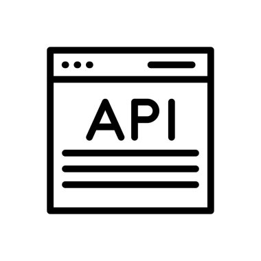 Geliştirme vektörü ince çizgi simgesi