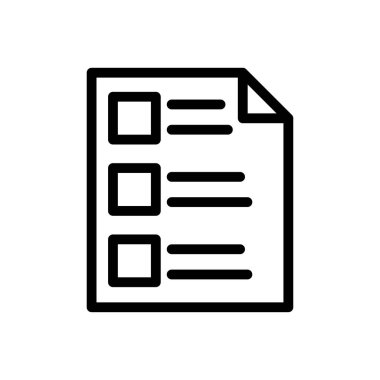 belge vektörü ince çizgi simgesi