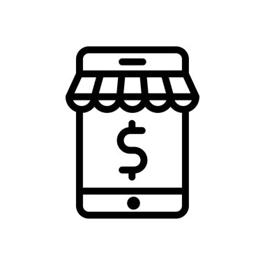 çevrimiçi vektör ince çizgi simgesi