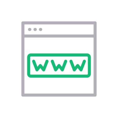 tarayıcı vektör renk çizgisi simgesi