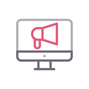 duyuru vektör renk çizgisi simgesi