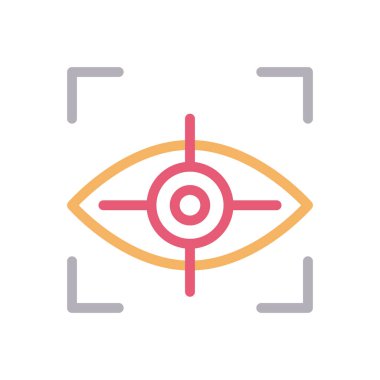 hedef vektör renk çizgisi simgesi