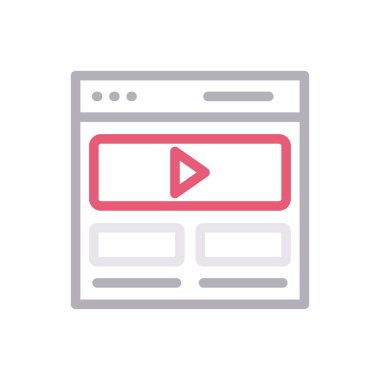 Web sayfası renk çizgisi simgesi