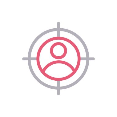 odak vektör renk çizgisi simgesi