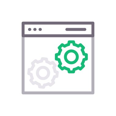 tarayıcı vektör renk çizgisi simgesi