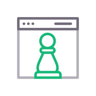 planlama vektörü renk çizgisi simgesi