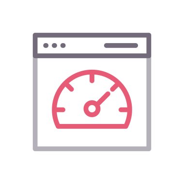 internet vektör renk çizgisi simgesi