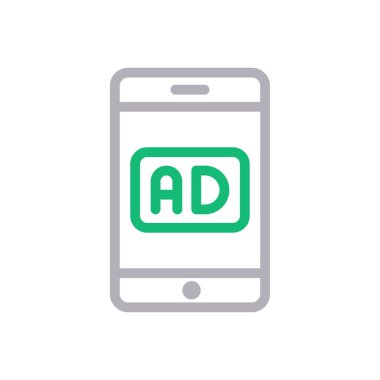 mobil vektör renk çizgisi simgesi