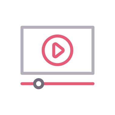 oyuncu vektör renk çizgisi simgesi