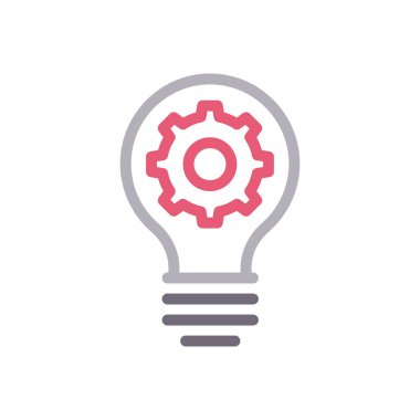 fikir vektör renk çizgisi simgesi