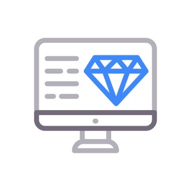 kalite vektör renk çizgisi simgesi