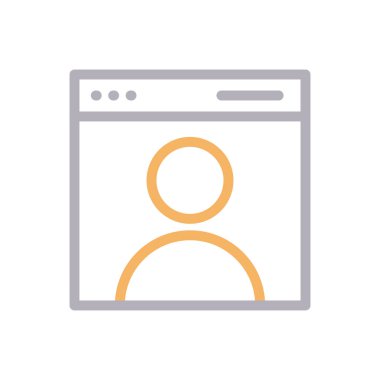 tarayıcı vektör renk çizgisi simgesi