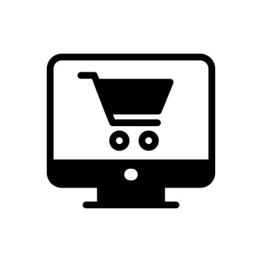 Alışveriş vektörü simgesi düz simgesi