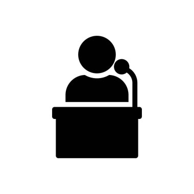 konuşma vektörü düz simgesi