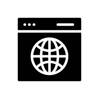 İnternet vektör simgesi düz simgesi