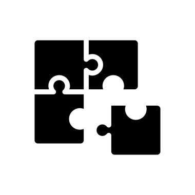 yapboz vektörü düz simgesi