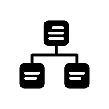 bağlantı vektörü glyph düz simgesi