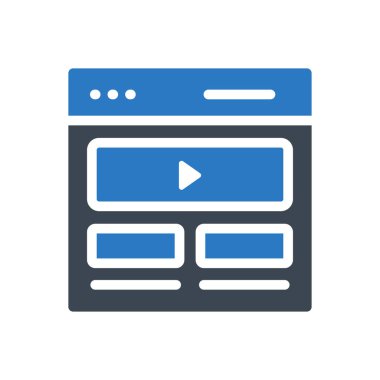 Web sayfası vektör renk simgesi