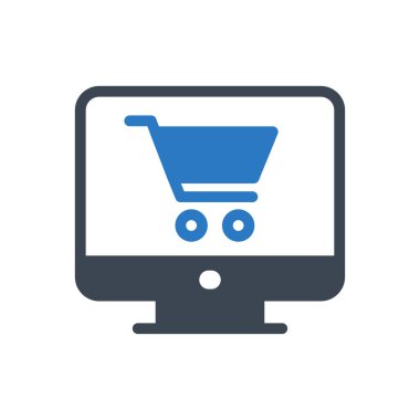 Alışveriş vektörü renk simgesi