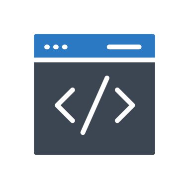 programlama vektörü renk simgesi