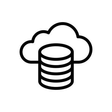 sunucu vektörü ince çizgi simgesi