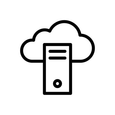 bilgisayar vektörü ince çizgi simgesi