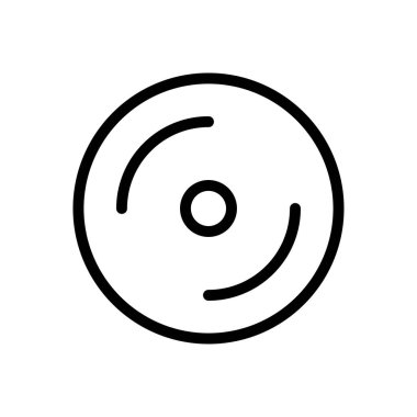 DVD vektörü ince çizgi simgesi