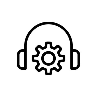 servis vektörü ince çizgi simgesi