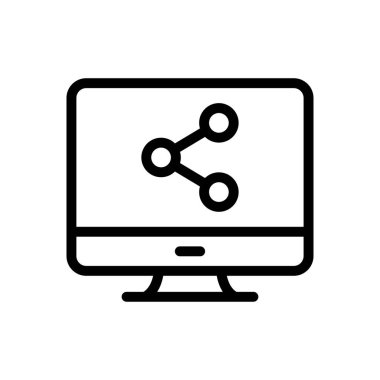 bağlantı vektörü ince çizgi simgesi