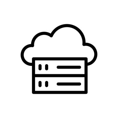 veritabanı vektörü ince çizgi simgesi